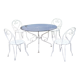 Garden furniture wrought iron and smoked glass 1900