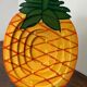 Pineapple and strawberry wooden trays