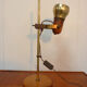 Table lamp in brass and wood 70s