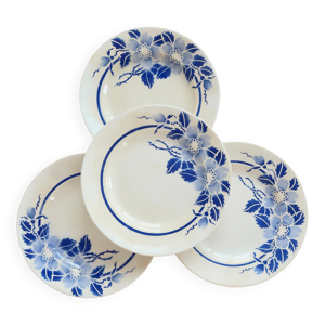 4 assiettes plates vintage