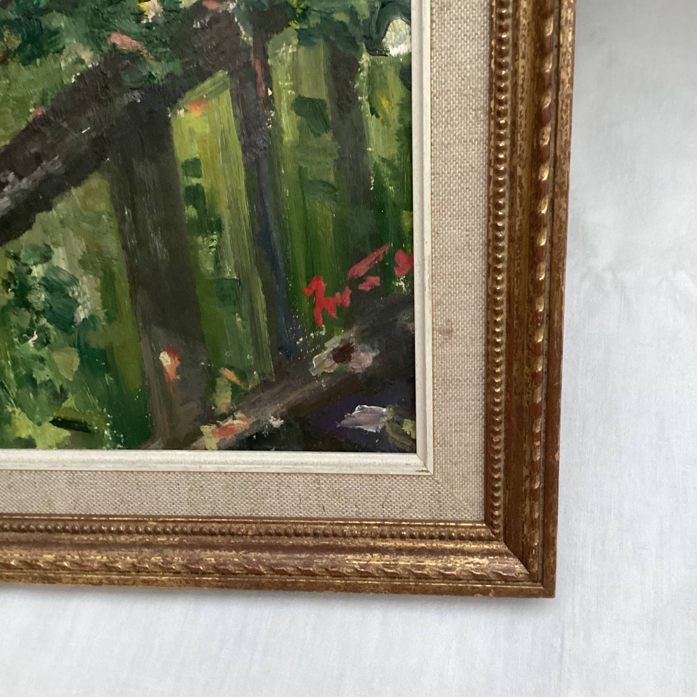 Old painting circa 1963 signed Oil on cardboard dimension: height -58cm-width -48cm-
