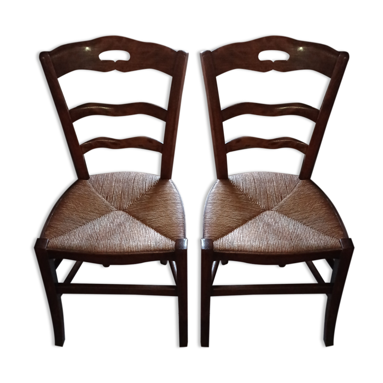 2 chaises paillées