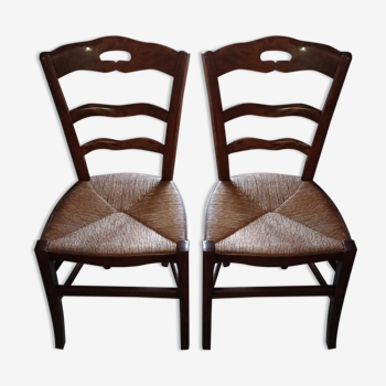 2 chaises paillées