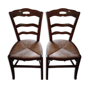 2 chaises paillées