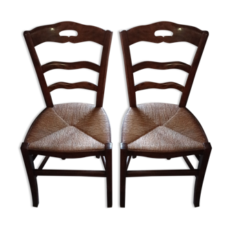 2 chaises paillées