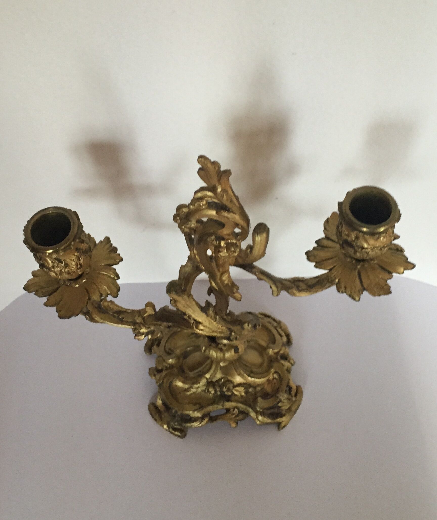 Paire de chandeliers en bronze