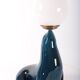Blue ceramic sea lion lamp