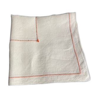 Vintage embroidered tea tablecloth