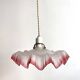 Antique opaline twisted glass pendant light