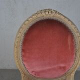 Pair of Louis XVI style cream lacquered chairs around 1900