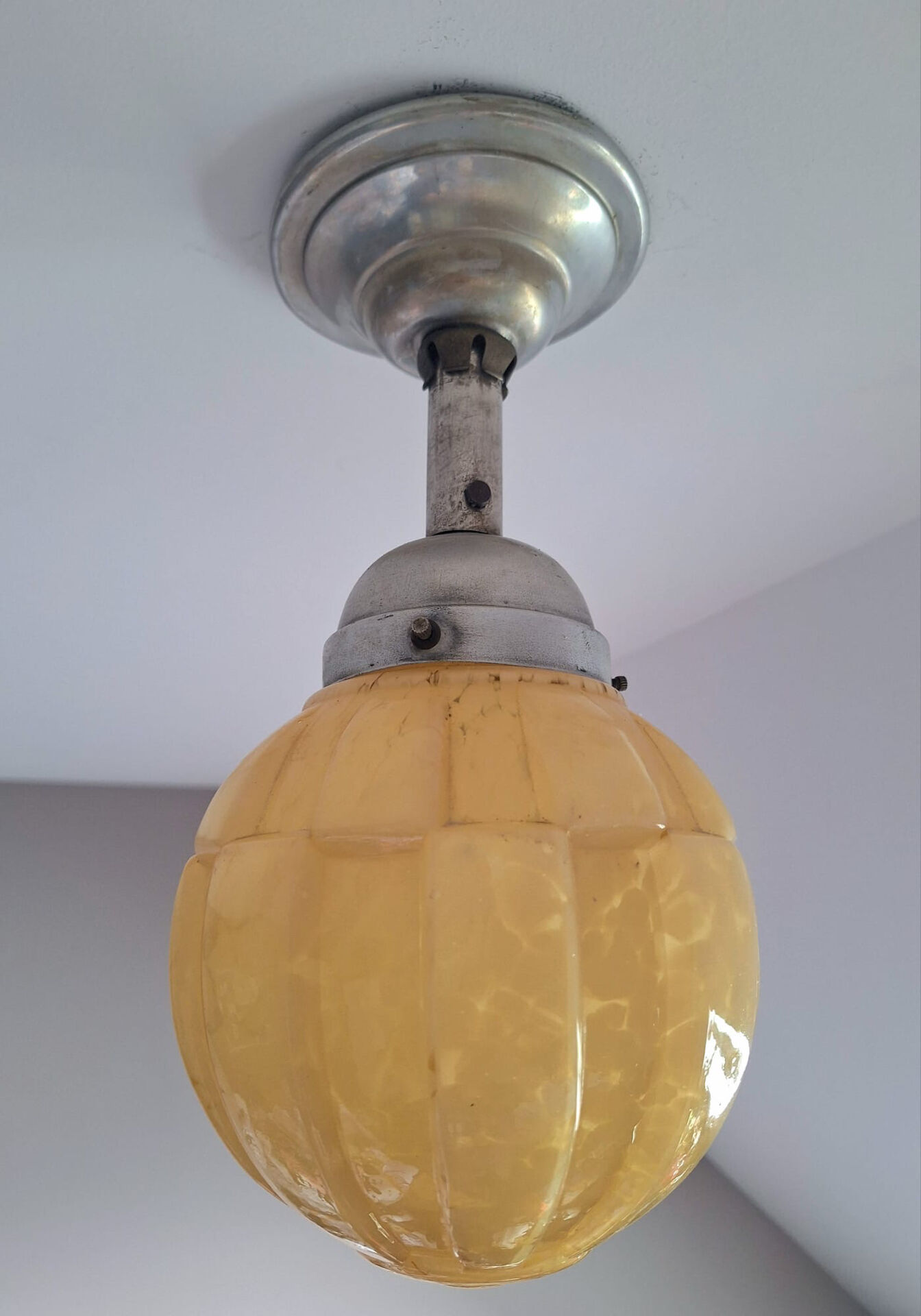 Art Deco chandelier, antique light fixture, pendant light.