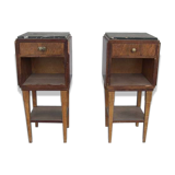 Pair of nightstands 1930 mahogany & rosewood