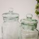 Lot of 2 glass jars
