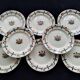 10 Antique dessert plates Badonviller Apricot basket model