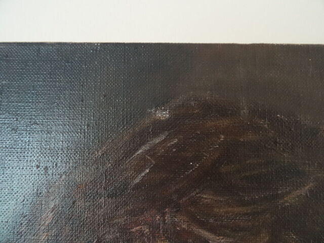 Portrait oil on canvas Jacques Brel