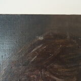 Portrait oil on canvas Jacques Brel