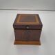 Biedermeier Cubic Box in Mahogany and Maple, Austria, 1840s