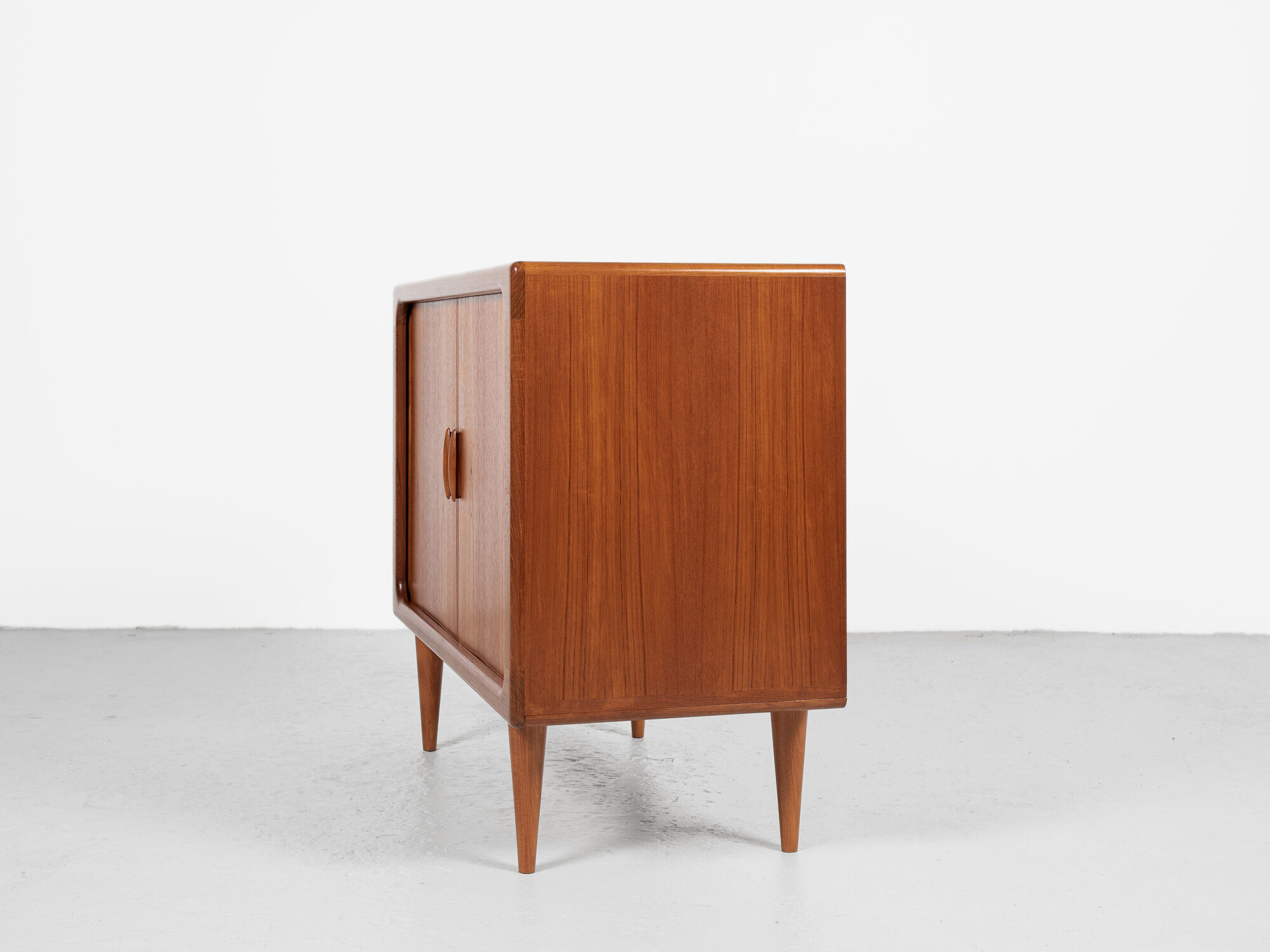 Midcentury Danish cabinet with tambour doors in teak by Dyrlund 1960s