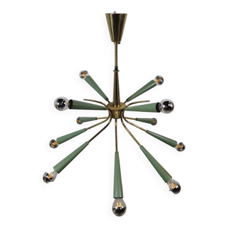 Vintage Sputnik chandelier or suspension in Stilnovo brass