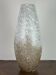 Vintage 80'S white and gold enameled blown glass vase Ht 45 cm