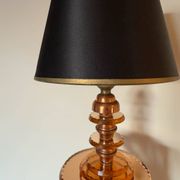 Small Art Deco lamp in copper glass