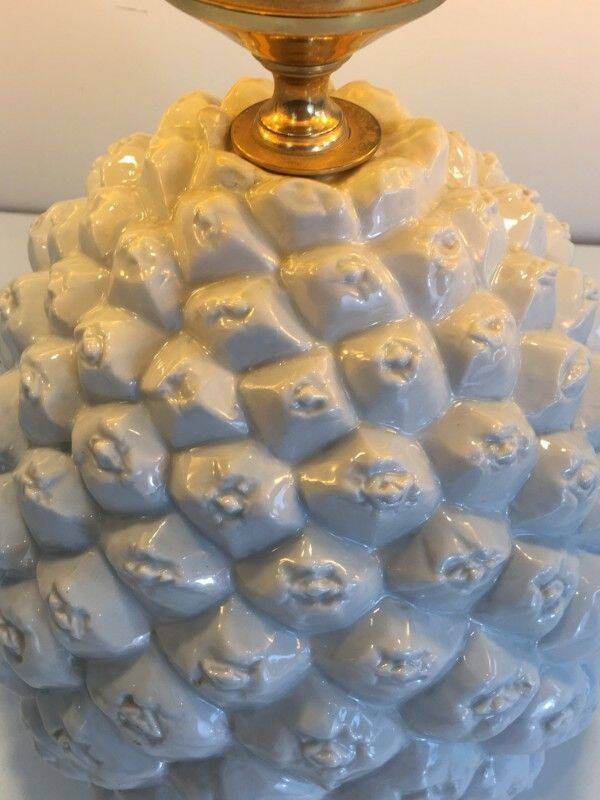 Designer pineapple lamp in porcelain