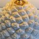 Designer pineapple lamp in porcelain