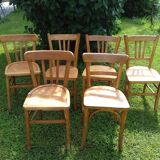 6 sanded bistro chairs