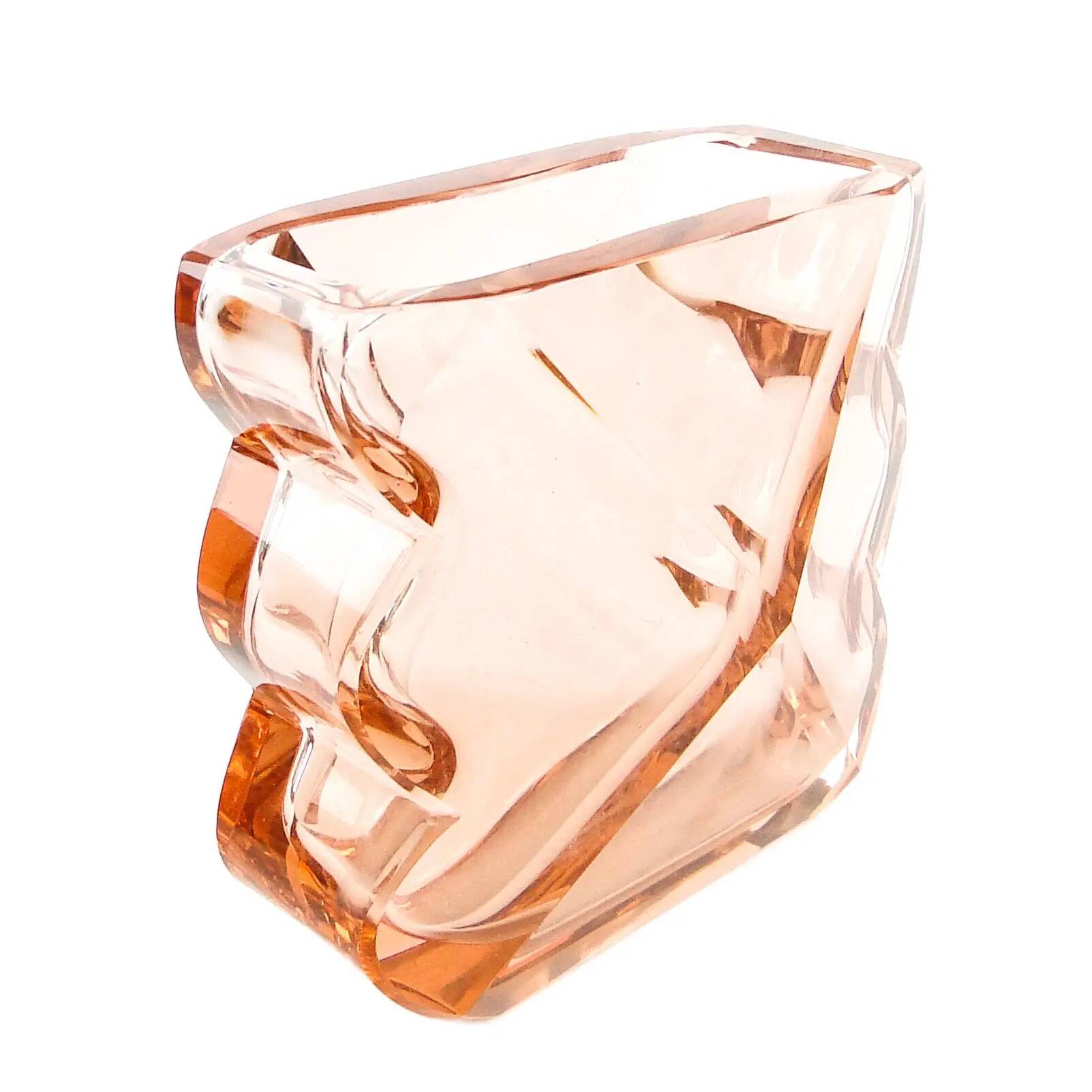 Art Deco vase, crystal, Moser, Czechoslovakia, 1930s
