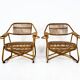 Paire de Fauteuils italiens en rotin, 1960s