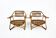 Pair of Italian rattan armchairs, 1960s