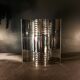 Pair of 'Spiral / Spring' wall lights in chromed steel, Space Age ca 1970