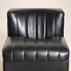 Modular black leather sofa '9000' by Tito Agnoli