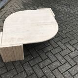 Beige marble coffee table by Roche Bobois, 1970s