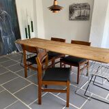 Set 4 Scandinavian teak chairs vintage 60s