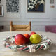 Hand-painted woven ceramic plate