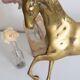 Vintage golden brass horse