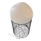 Vintage space-age lamp with mesh base