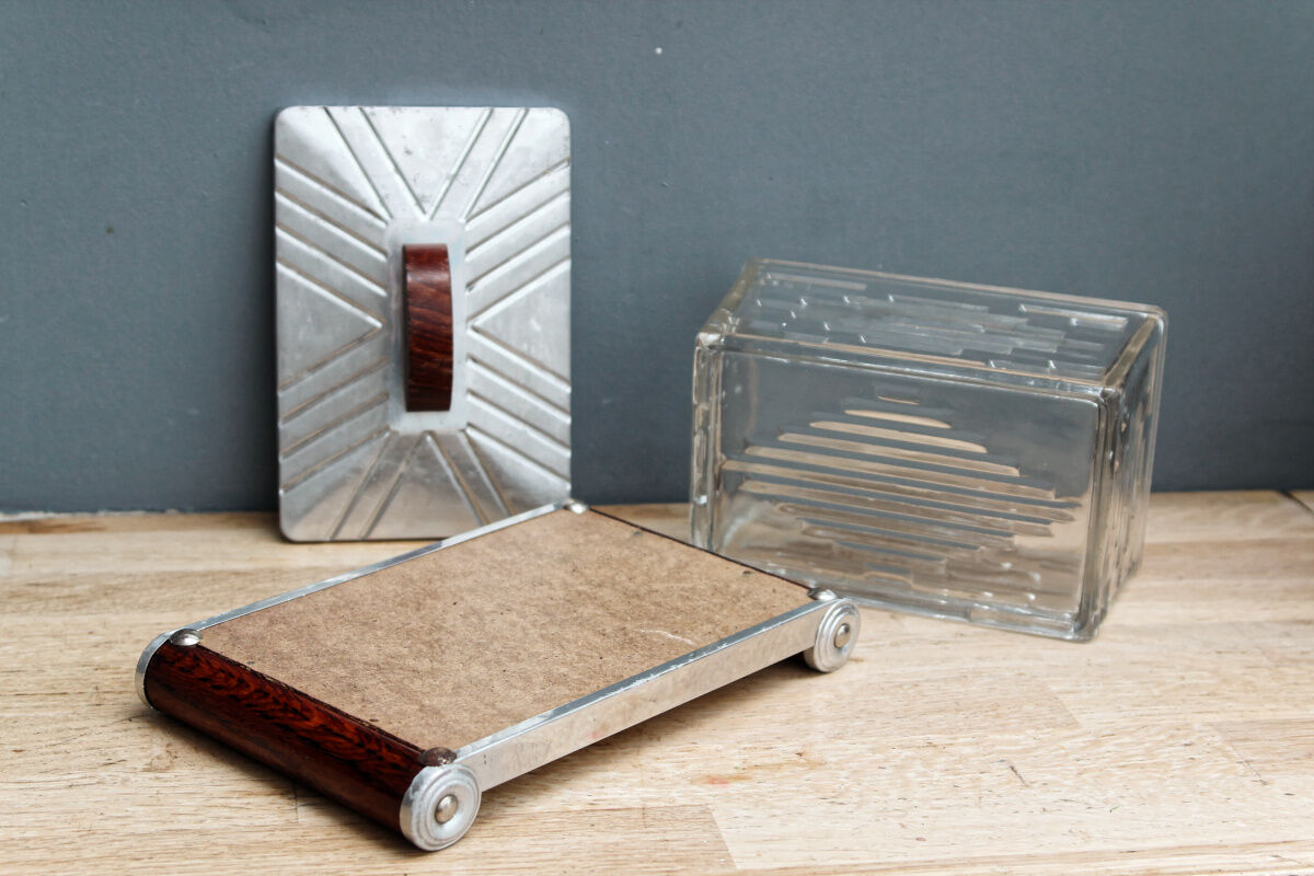 Butter maker and its art deco tray