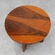 Table d'appoint, table basse ronde Art Déco en bois, France années 1920