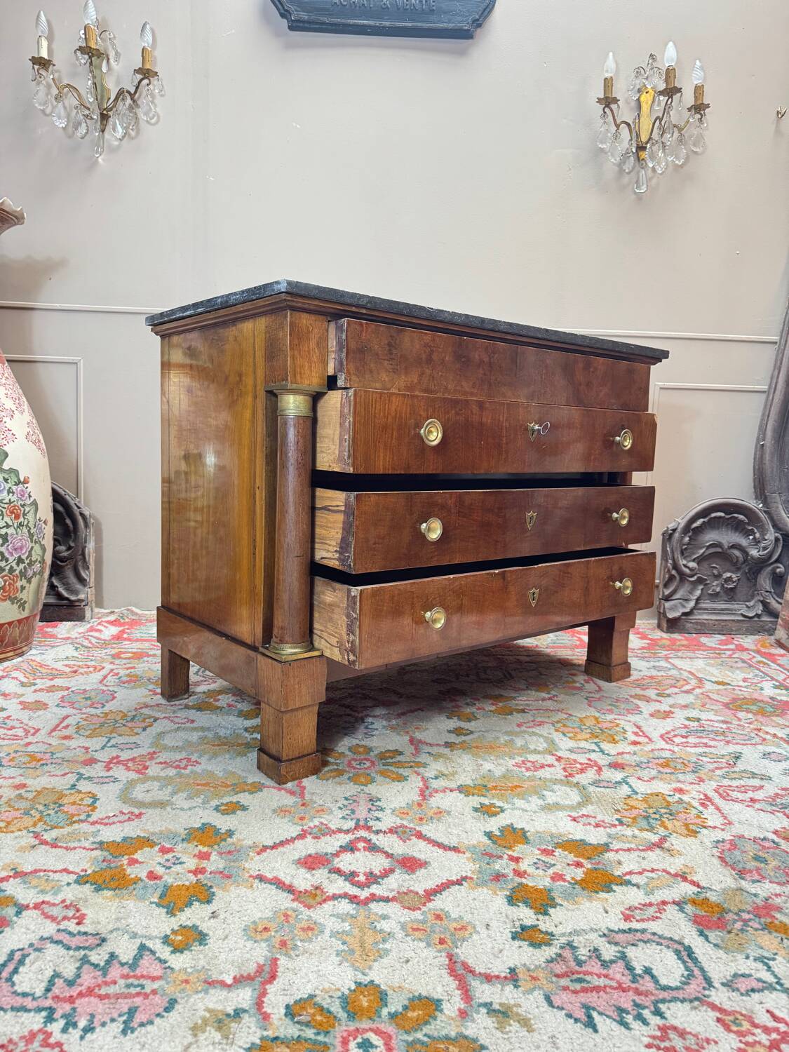 Mahogany commode from the empire period 19th century