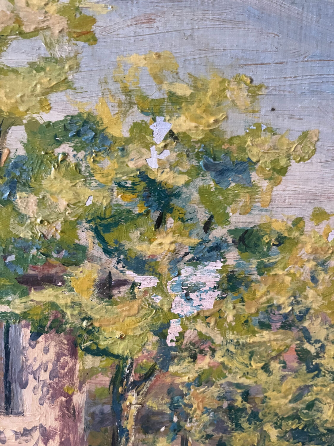 "Lioujas School", Aveyron, oil on canvas signed L Durand 1957