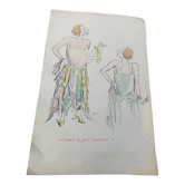 Lithographie Qui veut mes jolis mouchoirs ? SEM, circa 1924 Georges Goursat dit Sem