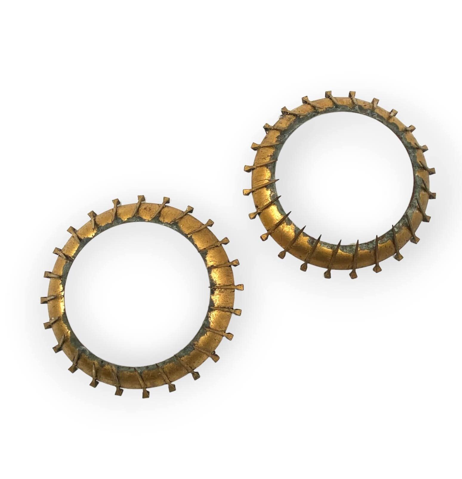 Set of 2 Brutalist sconces, France 1960s