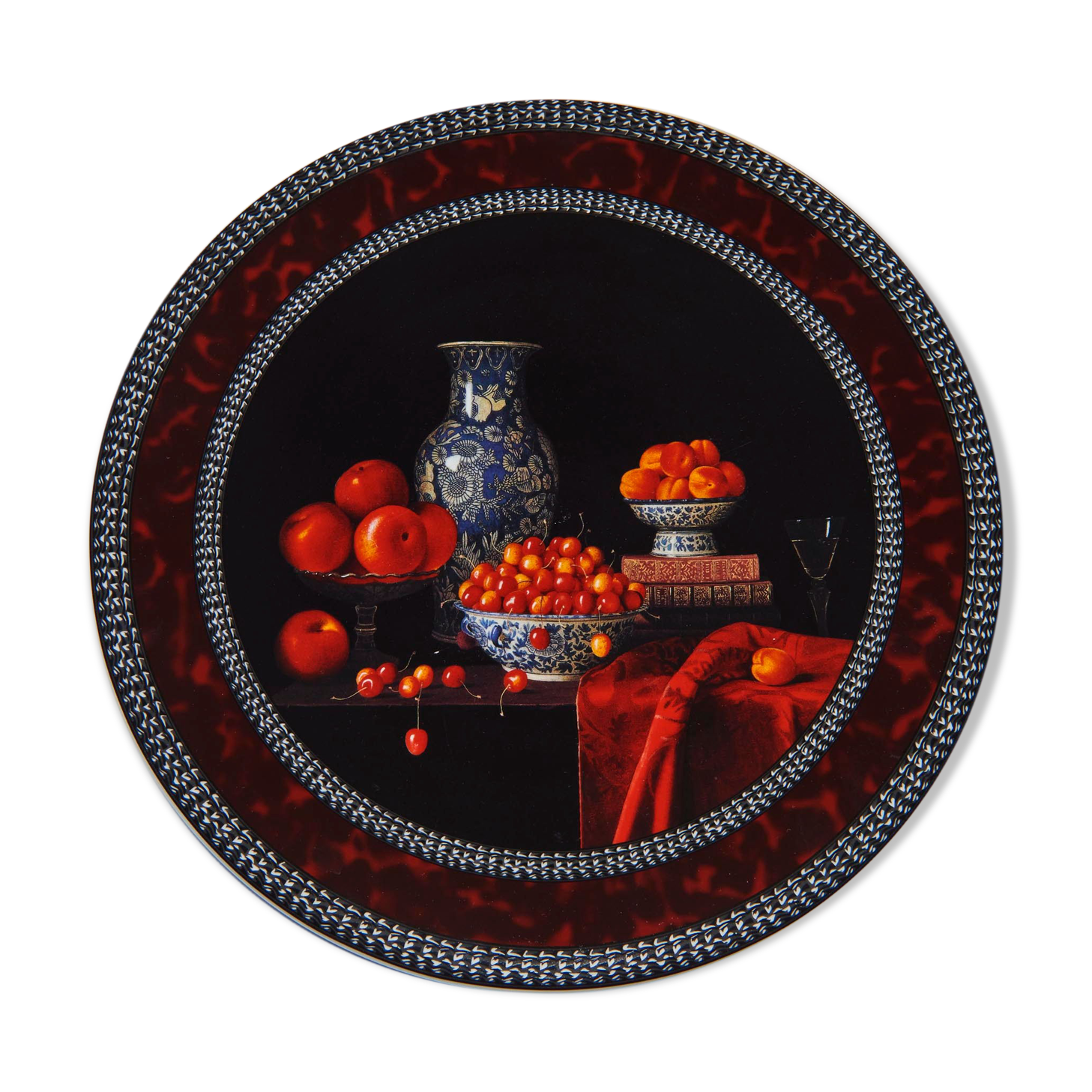 large dessert dish Bernardaud de Chauray series "red fruits" 36cm