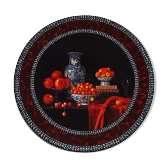 large dessert dish Bernardaud de Chauray series "red fruits" 36cm