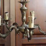 5-branch bronze chandelier