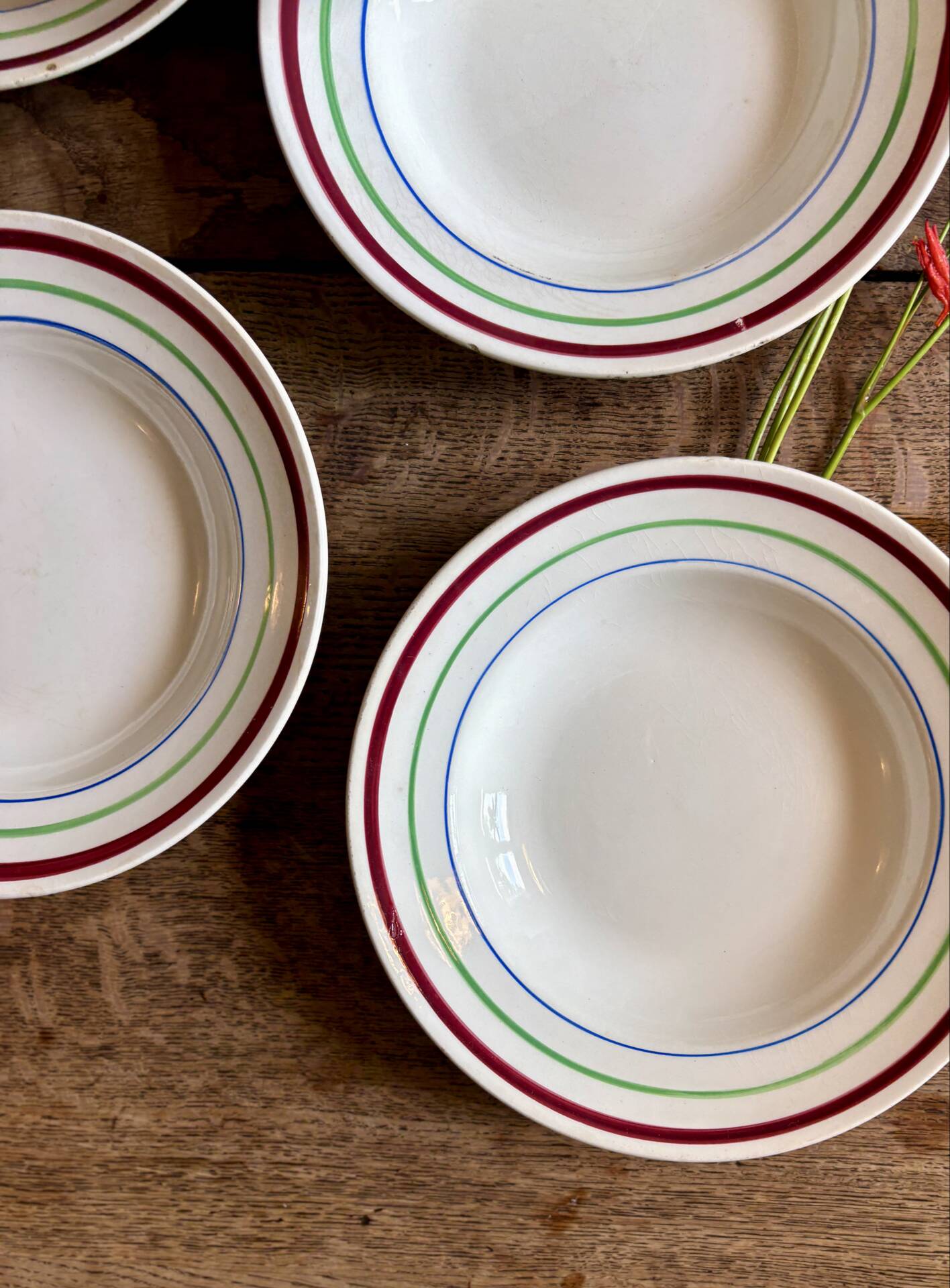 Set of 6 vintage deep plates, Gildas models