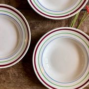 Lot de 6 assiettes creuses vintage, modèles Gildas