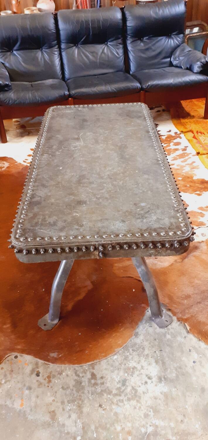 Industrial coffee table.
